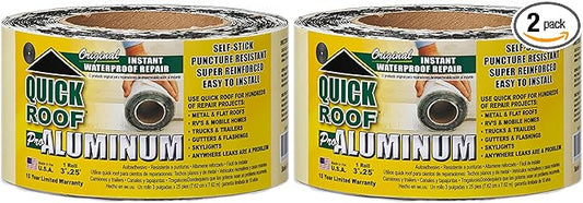 Cofair QR325 Quick-Roof Waterproof Repair, 3 Inches x 25 Feet (Pack of 2)