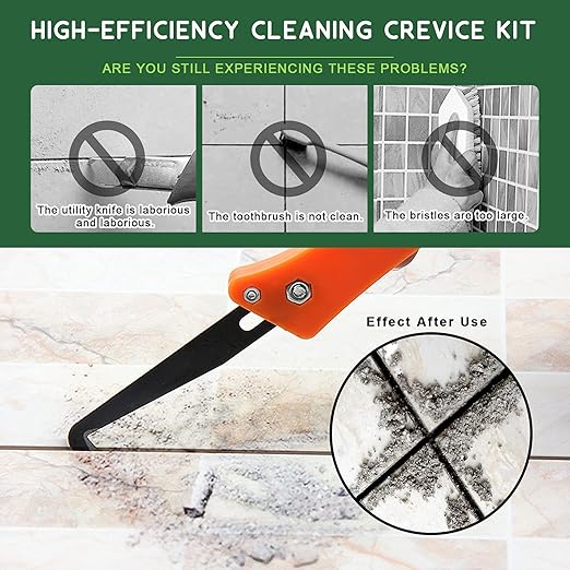 Keadic 22 Pcs Grout Removal Tool Set Contains Grout Saw Knife, Grouts Hand Saw with 8'' Diamond Surface Blades, Tile Joint Cleaning Brush, Caulking Edge Tool Grout Cleaner for Joints Seams Corner