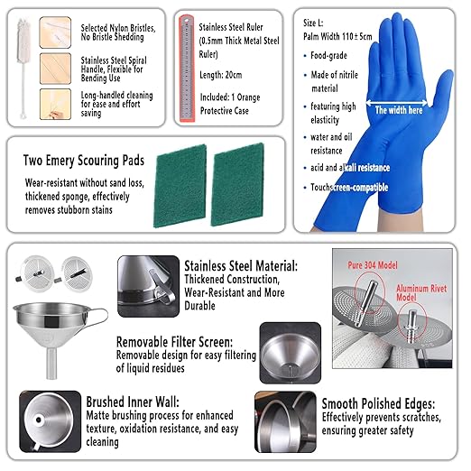 52 Pcs Resin 3D Printing Tool Kit with 304 Stainless Steel Resin Filter Funnel，Silicone Pad, Scraper，Tweezers & Cleaning Tools | Accessories for Model Removal, Resin Recycling & Post-Processing
