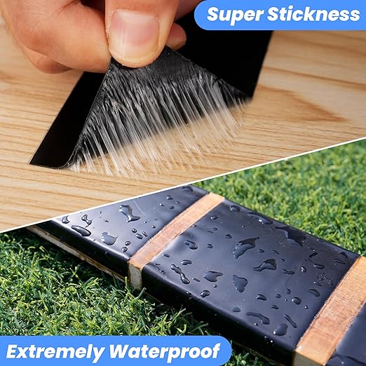 TAPEBEAR Joist Tape for Decking 6inch x16feet, Joist Tape Butyl Sealant Tape Waterproof Weather Resistant Flashing Tape Anti-Corrosion for RV Roof, Wood Decks Beams Rim, 6Rolls