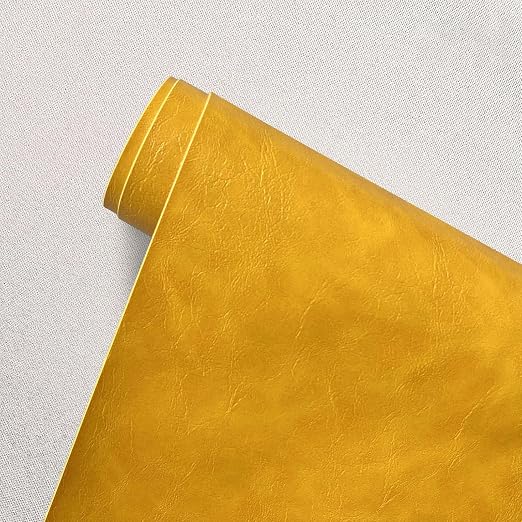 Large Leather Repair Patch for Couches 69 x 400 cm Leather Repair Tape Self,Repair Patch Self Adhesive Waterproof for Couches, Furniture, Kitchen Cabinets, Car Seats Orange-Yellow