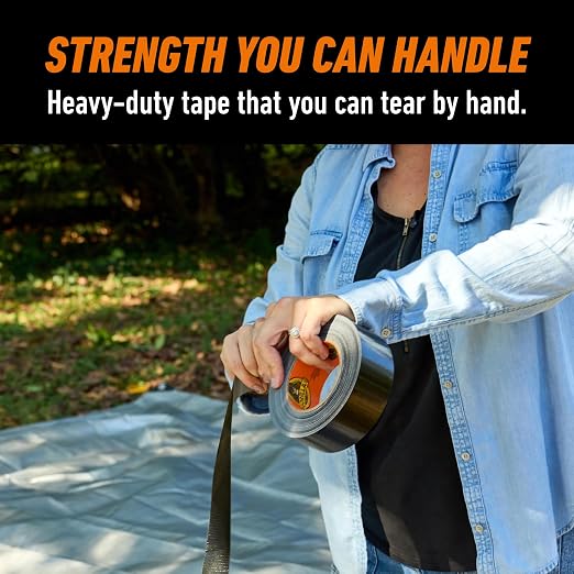 Gorilla Duct Tape, Black Tape, 1.88" x 35 yd (Bulk Pack of 18) - Heavy Duty and Weather Resistant for Indoor or Outdoor
