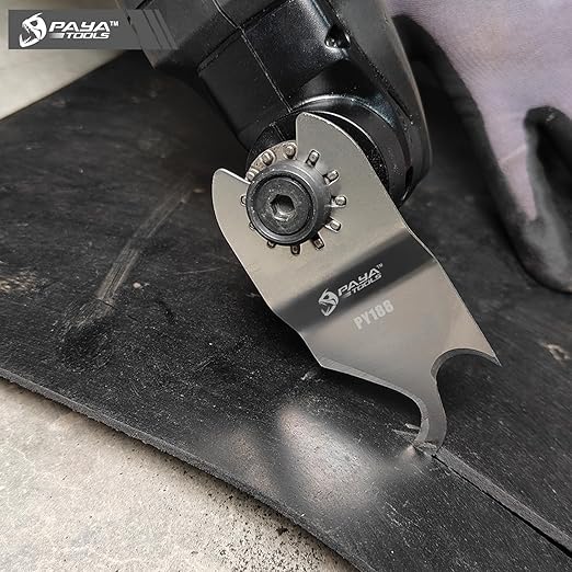Multitool Saw Blades, Oscillating Multi Tool Hook Knife Blade for Cutting Roofing Shingles, PVC Carpet,Cardboard and Other Soft Materials (3-Pack)