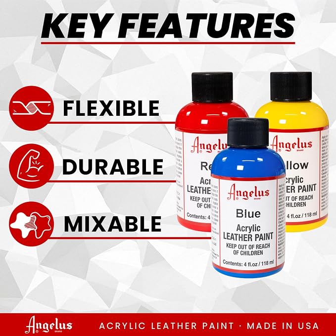 Angelus Acrylic Leather Paint, 4 Fl Oz (Pack of 1), Brown