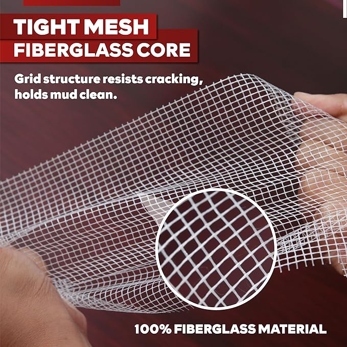 XFasten Drywall Tape Self Adhesive (3-Pack 270ft Total) Heavy-duty Fiberglass Drywall Mesh Tape for Dry Wall Repair, Joint Mesh Sealer, Patch Holes, and Sheetrock Seam Stress Cracks - 2-Inch x 90-Feet