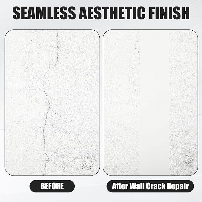 Tape Serrated Edge for Drywall Patch Joint Repair- High Adhesion, Easy Tear Wall Repair Tape(2in*32ft, White)