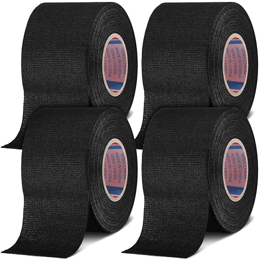 Outus Wire Harness Cloth Electrical Tape Wire Loom Harness Automotive Heat Proof Cloth Tape for Automotive Electrical Wrap Protection Insulation Cable Fixed(4 Roll,2 Inch X 49.2 ft)