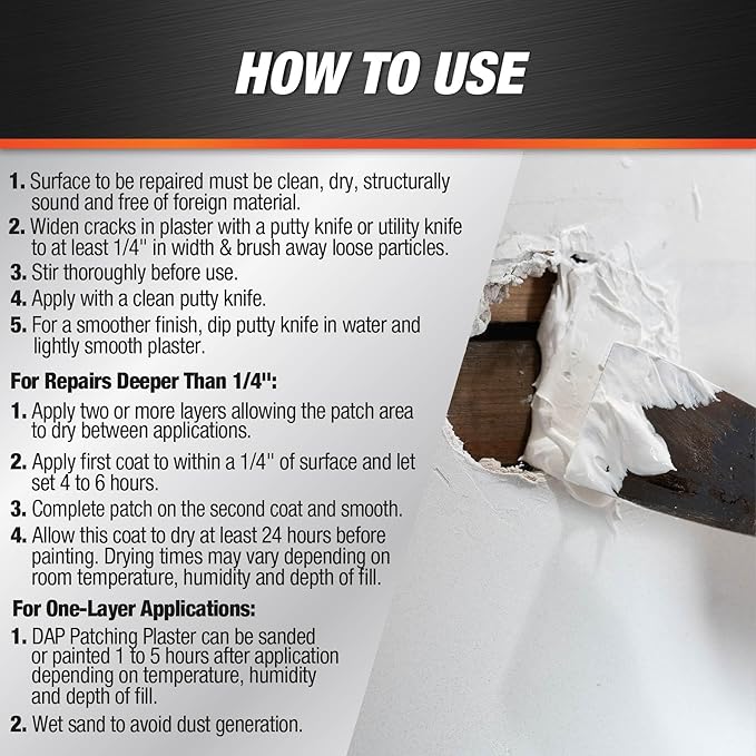 DAP Patching Plaster, White, 1 Gal (7079852290)