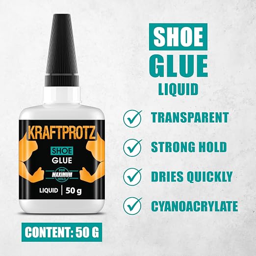 Shoe Glue Liquid 1.76 oz XXL – for Sole Separation, Cracks & Seams in Sneakers, Boots & Work Shoes – Waterproof, Fast-Drying CA Bond for Leather, Rubber & Vinyl – Thin Cyanoacrylate