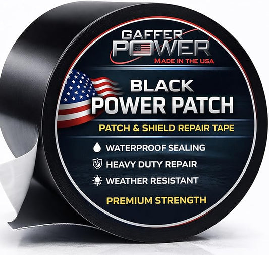 Made in USA – Black Butyl Waterproof Repair Tape | Heavy-Duty Roof Patch & Leak Seal | Flexible, Weatherproof Butyl Sealant Tape for Cracks, Gutter, RV & Roofing Repairs | 4 Inch x 5 Feet