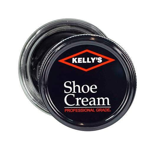 Kelly's Black Shoe Polish 1.5 oz - Professional Leather Shoe Cream