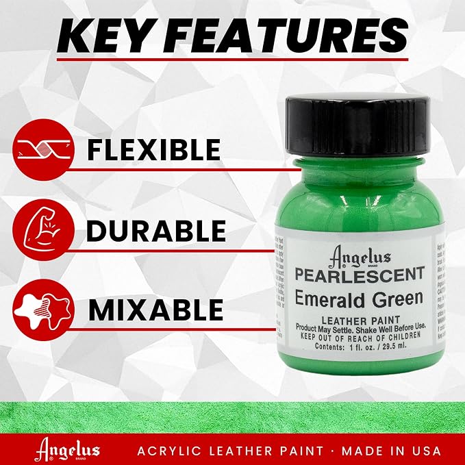 Angelus 1 oz Leather Paint, 1 Fl Oz (Pack of 1), Emerald Green