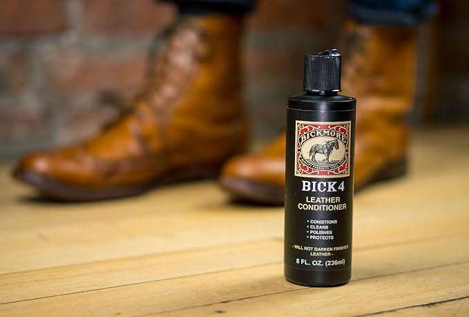Bick 1 Leather Cleaner & Bick 4 Leather Conditioner - Will Not Darken Leather - Safe For All Colors of Leather Apparel, Furniture, Jackets, Shoes, Auto Interiors, Bags & Accessories
