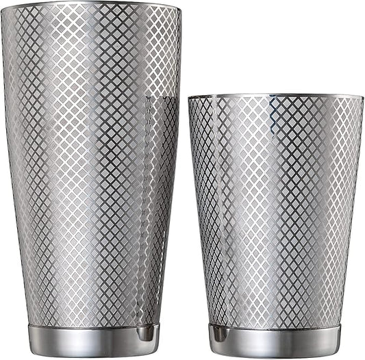 Barfly Diamond Lattice Shaker Set, Stainless Steel