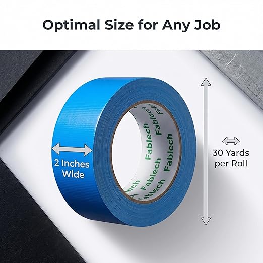 3 Pack Duct Tape Heavy Duty ,9 Mil Thickness,2 inches x 30 Yards, Waterproof Strong Adhesive Duct Tape, All-Purpose Tear by Hand for Repairs,Flexible,No Residue, DIY & Industrial Projects（Blue）