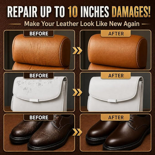 Vigorder Leather Repair Kit for Furniture, Vinyl Repair Kit - Easy DIY Solution to Fix Scratches, Tears, Holes, and Peeling
