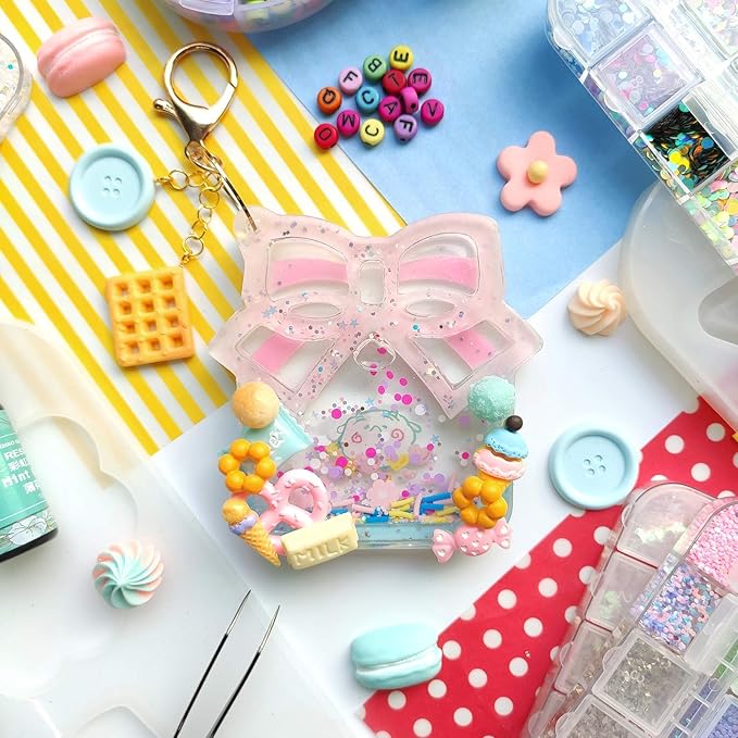 Epoxy Resin Shaker Molds with Cover, Hanging Hole Perfume Bottle, Clover, Heart, Star, Gift Box, Jewelry Casting Supplies 5-Shape Large 3.4-3.66inch
