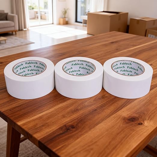 3 Pack Heavy Duty Duct Tape, 9 Mil Thickness, 2 Inch x 30 Yards, Waterproof Strong Adhesive, Flexible, Tear by Hand, Multi-Use for Home Repairs, DIY, Indoor Outdoor (White)