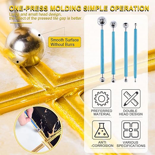 Grout Remover Kit - 22 Pcs Includes Grout Saw, Screwdriver, Dotting Tools, Caulking Tools & Grout Cleaner
