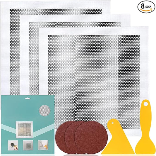 3Pcs Drywall Repair Kit Large Hole, 12 x 12in Self-Adhesive Drywall Patch Kit with Sandpapers & Scrapers, Wall Repair Patches for Big Holes & Cracks, Quick Fix for Ceiling Bathroom Wall Damage