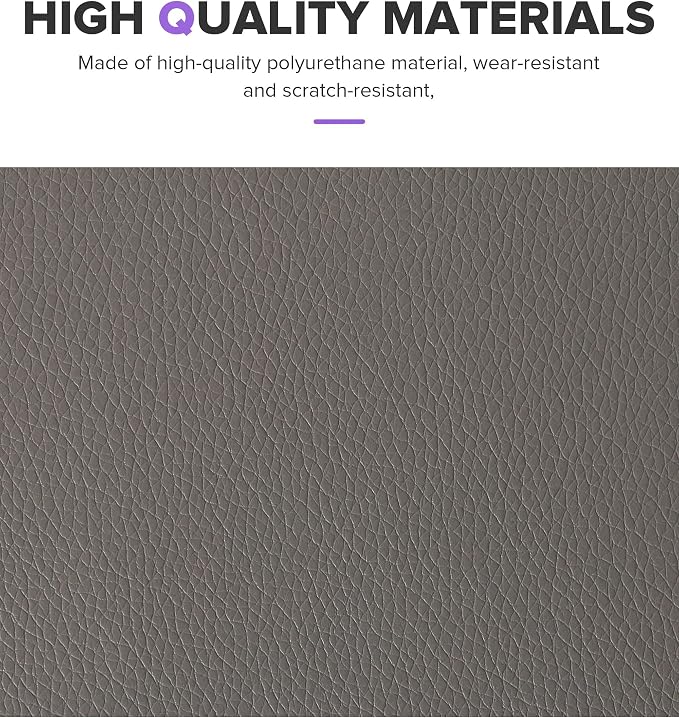 2PCS Leather Repair Patch,Car Accessories Universal PU Vinyl Self Adhesive Leather Repair Patch for Car Upholstery Seat,Ideal for Covering Tears,Scratches (Gray)