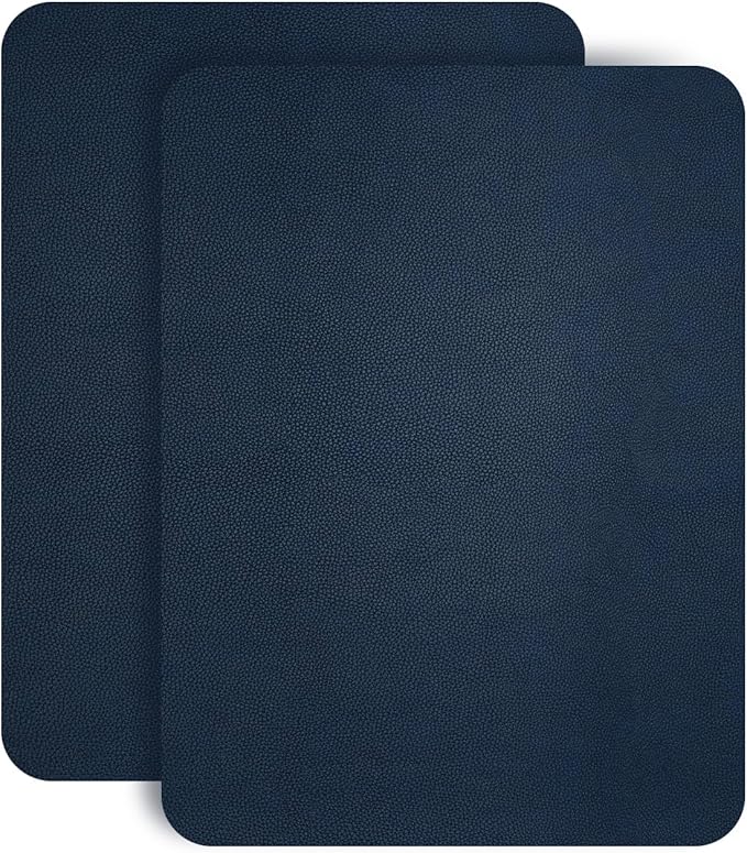 JDLUGH Sofa Leather Repair Patch Tape 8.2x11 Inch2PCS Large Self Adhesive Leather Sofa, Car Seat, Leather Furniture, Vinyl Repair Patch Kit (8.2x11 Inch, Blue1.0)