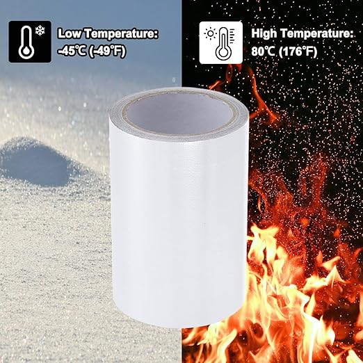 PATIKIL Awning Repair Tape 6" x 26ft Waterproof Canvas Tape High Adhesive Tear Repair Patch Kit for PVC Tarpaulin Tent Awning Fabric RV Sail Boat Cover, White
