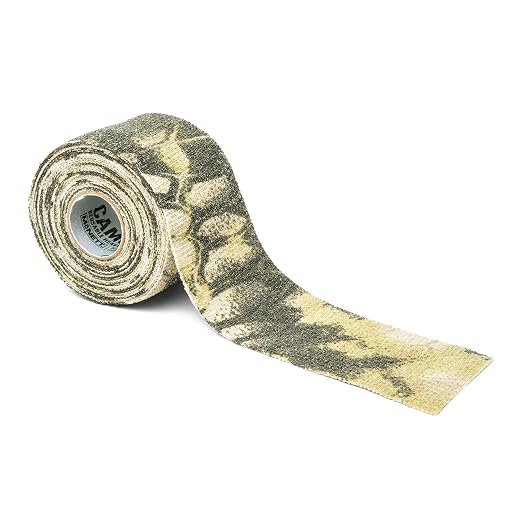 GEAR AID Camo Form Self-Cling and Reusable Fabric Camouflage Wrap, Adds Grip and Shield Hands from Hot or Cold Surfaces to Protect You and Your Equipment, Kryptek Highlander, 2” x 144” Roll, 2 Pack