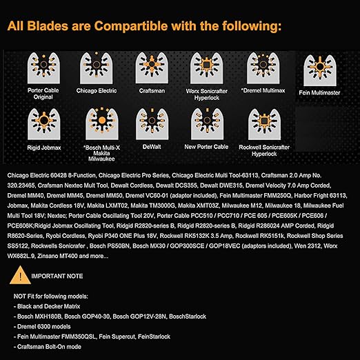 3pcs Oscillating Tool Blades for Grout Removal Tile Mortar Concrete Masonry, Oscillating Multi Tool Diamond Saw Blades for Dewalt Milwukee Rockwell Bosch Dremel Ryobi Ridgid Multitool