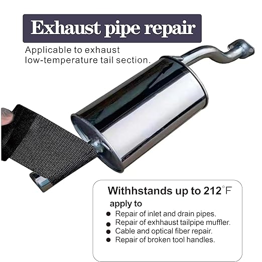 Fiberglass Repair Kit Automotive Exhaust Pipe Repair Wrap 4" X 15ft (1 Roll)