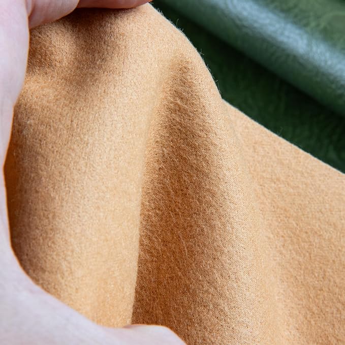 Faux Leather Fabric Sheet, 12 x 54 Inches, Texture Synthetic Material for DIY Crafts, Leather earings,Upholstery, Automotive, Sofa Projects Individual 1/3 Yard Cut (Olive, 1/3 Yard)