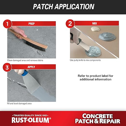 Rust-Oleum 301012 Concrete Patch & Repair, 24 oz, Gray