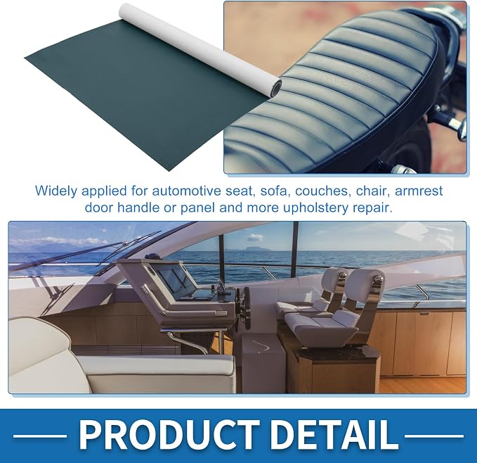 Self Adhesive Leather Repair Patch Strong Stickiness 30"x16" Leather Repair Tape PU Leather Deep Blue 1 Pcs