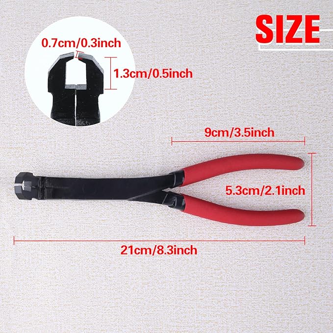 75 Degree Angled U-Joint Snap Ring Pliers Push Pin Removal Pliers for Automotive and Medium Duty Trucks, Cars, Equipment, and ATV/UTV, Push Pin Pliers for use with Class 1-5 Vehicles