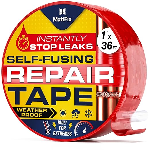 Self Fusing Silicone Tape – 1" x 36’ – Waterproof Tape for Emergency Repairs – Weatherproof, Heat and Chemical-resistant – For Plumbing, Pipes and Hoses repairs, Automotive, Electrical & Outdoor Use
