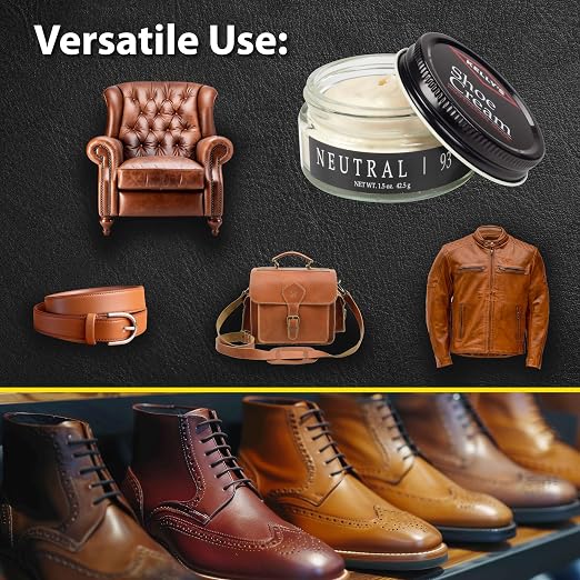 Kelly's Neutral Shoe Polish 1.5 oz - Professional Leather Shoe Cream