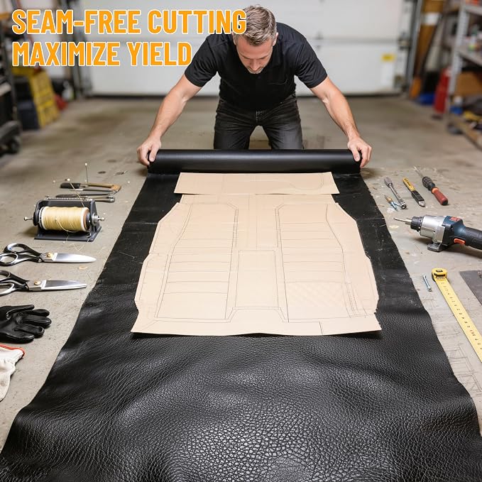 Meneng Marine Vinyl Leather Fabric: 5 Yard Roll Heavy Duty Boat Seat Vinyl - Waterproof & Scratch-Resistant for Marine Upholstery - Outdoor Cushion & Chair DIY (Boat Owners)