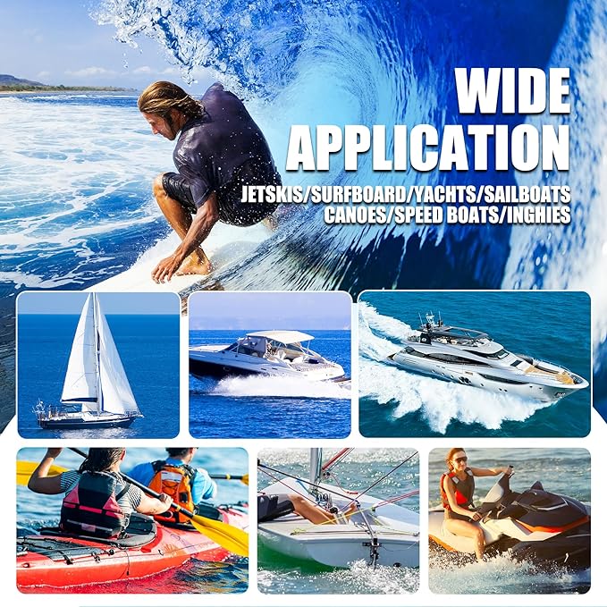 Fiberglass Repair Kit - Surfboard Repair Kit, UV Repair Glue with UV Light, Quickly Repair Scratches, Holes, and Gaps in Fiberglass, Polyester, Carbon Fiber - Fiberglass Filler for Surfboard Gelcoat