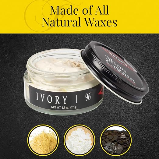 Kelly's Ivory Shoe Polish 1.5 oz - Professional Leather Shoe Cream