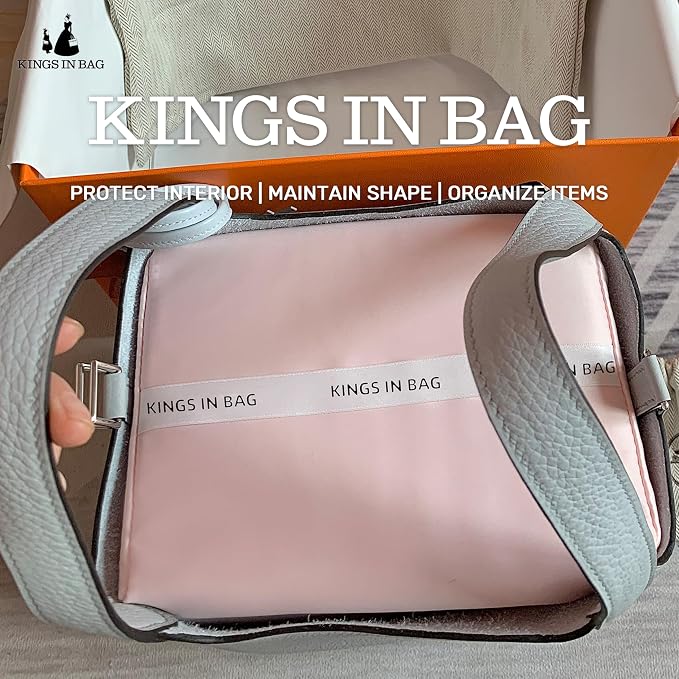 Purse Pillow Insert to Keep Shape - Lightweight Memory Foam Insert with Satin Cover for Home Storage & Travel, Multicolor Options, Fits for Picotin 22(Pink, PC22)