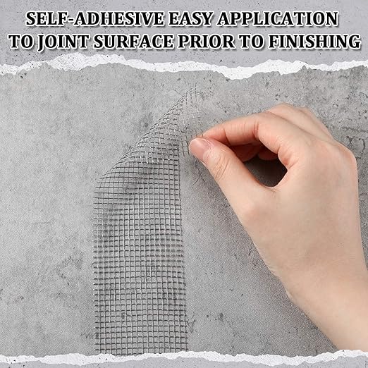 250 ft x 2 Inch Cement Board Joint Tape Self Adhesive Durable Gray Fiberglass Mesh Drywall Mesh Repair Tape for Cement Board Joints Repairing, Sealing and Strengthening