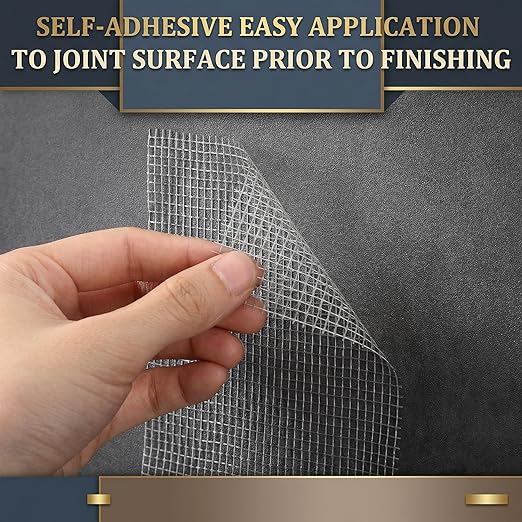 150 ft x 4 Inch Cement Board Joint Tape Self Adhesive Durable Gray Fiberglass Mesh Drywall Mesh Repair Tape for Cement Board Joints Repairing, Sealing and Strengthening