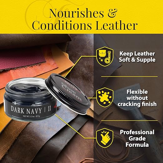 Kelly's Dark Navy Shoe Polish 1.5 oz - Professional Leather Shoe Cream
