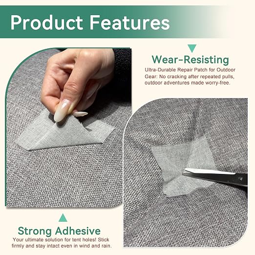 BESEZX Linen Fabric Repair Tape, 3x79 Inch Self Adhesive Repair Patches, Couch Fabric Tape for Furniture, Sofa, Chair, Upholstery.(Brown)
