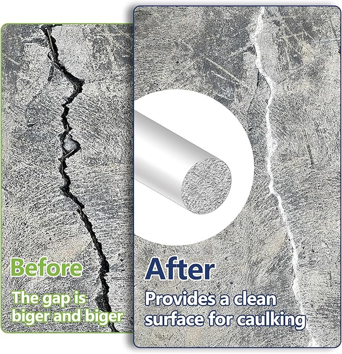 20FT Backer Rod 1/8 inch, White Rubber Caulk Saver, Concrete Expansion Joint Filler, Weather Strip Seal for Gaps and Joints