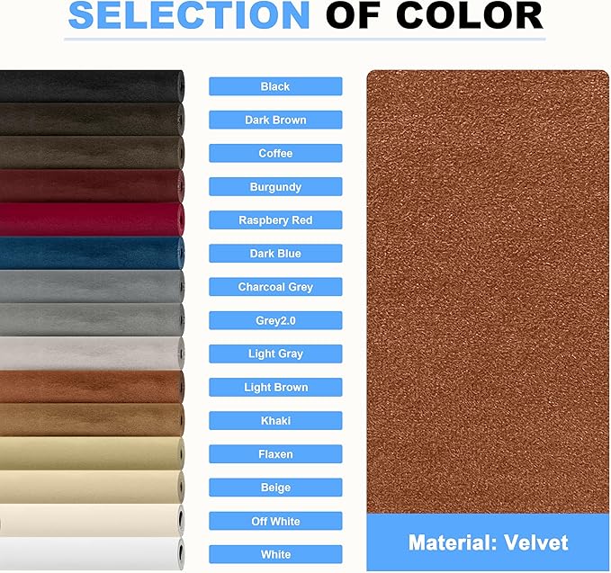 KING MOUNTAIN Couch Fabric Repair Patch, Fabric Patches for Furniture, 4" x 63" Waterproof Velvet Repair Tape for Sofas, Car Seats, Furniture, Upholstery Fabrics and Velvet Goods. （Light Brown）