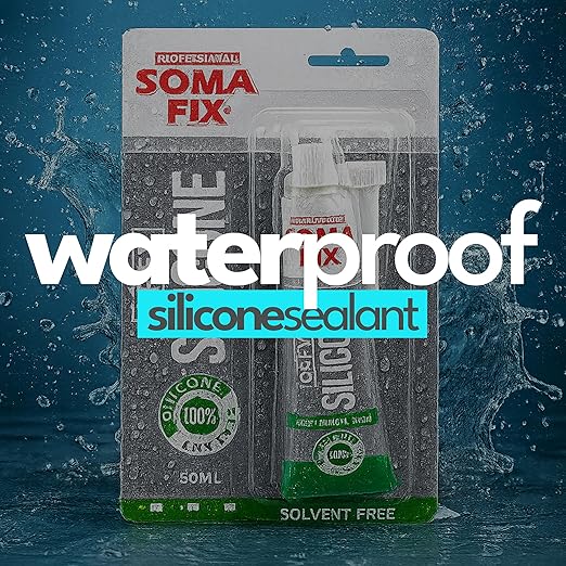 Gray Silicone Caulk - Easy Squeeze Caulking Tube, Silicone Sealant for Wood, Kitchen, Bathroom, Sink, Windows - Multi Purpose & Waterproof - 1.7 fl. oz (Gray)