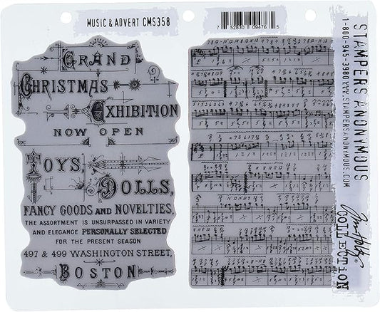 Stampers Anonymous ClingStamp TH Music & Advert