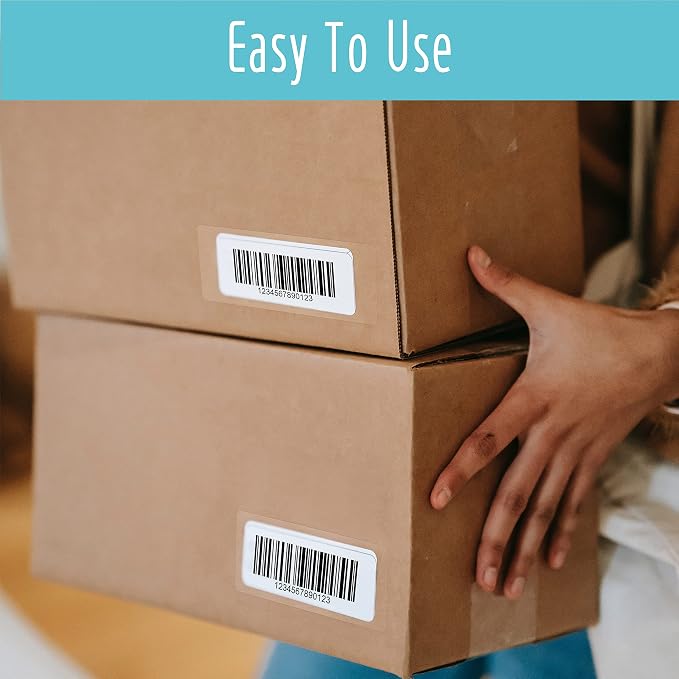 500 PCS Label Protectors, Transparent Waterproof Clear Wafer Seal Stickers for Protecting Package Envelope Mail Barcodes, Numbers and Stickers Mega Bundle with Perforation Line in Roll (3.5x1.2 inch)