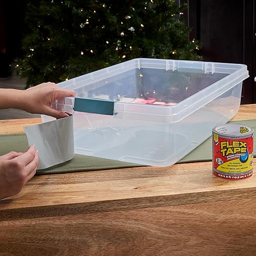 Flex Tape, Original Thick Flexible Rubberized Waterproof Tape - Seal and Patch Leaks, Works Underwater, Indoor Outdoor - Home RV Roof Plumbing and Pool Repairs, Gray, 4 in x 5 ft, Pack of 1